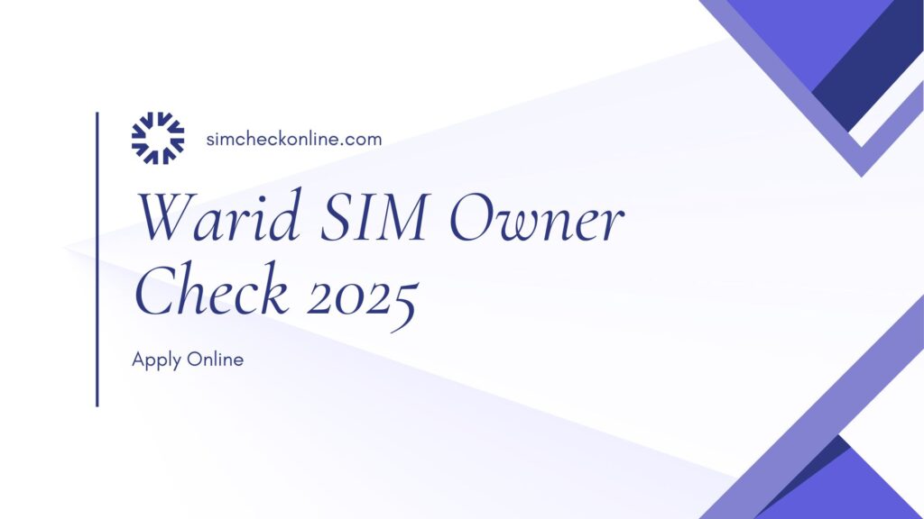 Warid SIM Owner Check